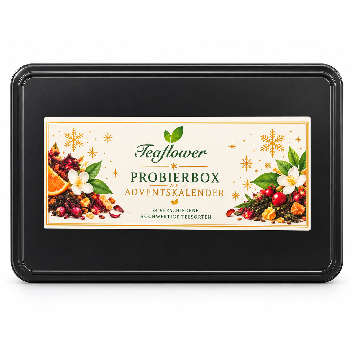 Tee Adventskalender Probierbox mit 24 verschiedenen Teesorten