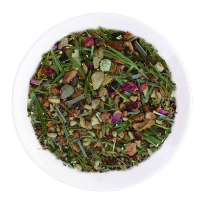 Beauty Tea Kräutertee mit Ingwer, Sanddorn, Rosenblüten und Zitronengras – lose florale Kräutermischung