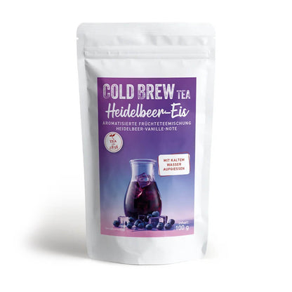 Cold Brew Heidelbeer-Eis mit fruchtiger Heidelbeere und sanfter Vanillenote für einen beerig-frischen Kaltaufguss.