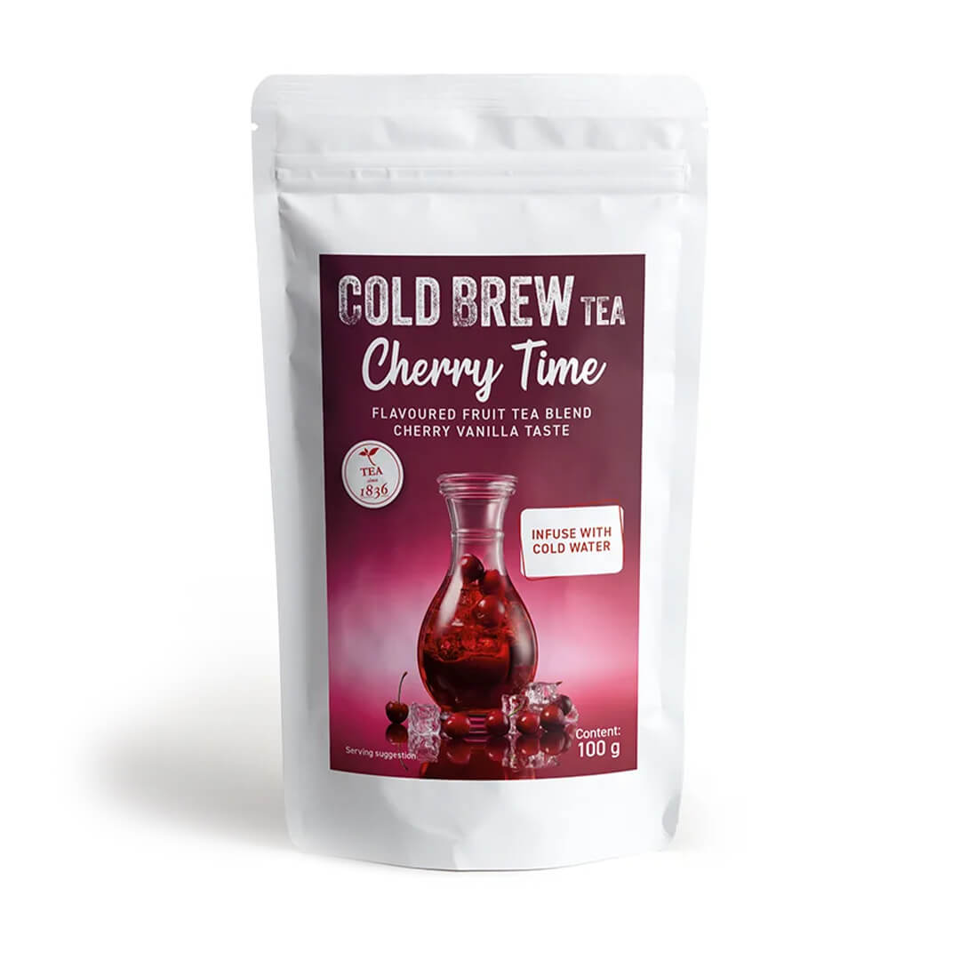 Cold Brew Kirschzeit mit fruchtiger Kirsche und sanfter Vanillenote für einen erfrischenden Kaltaufguss.
