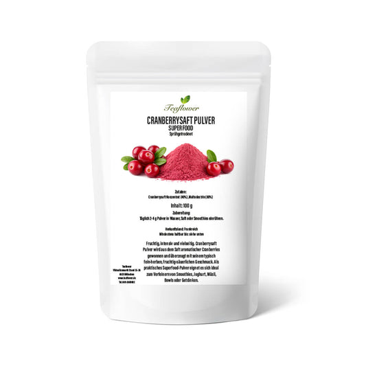 Feines sprühgetrocknetes Cranberrysaftpulver mit 40 % Cranberrysaft-Konzentrat für Smoothies, Getränke und Bowls.