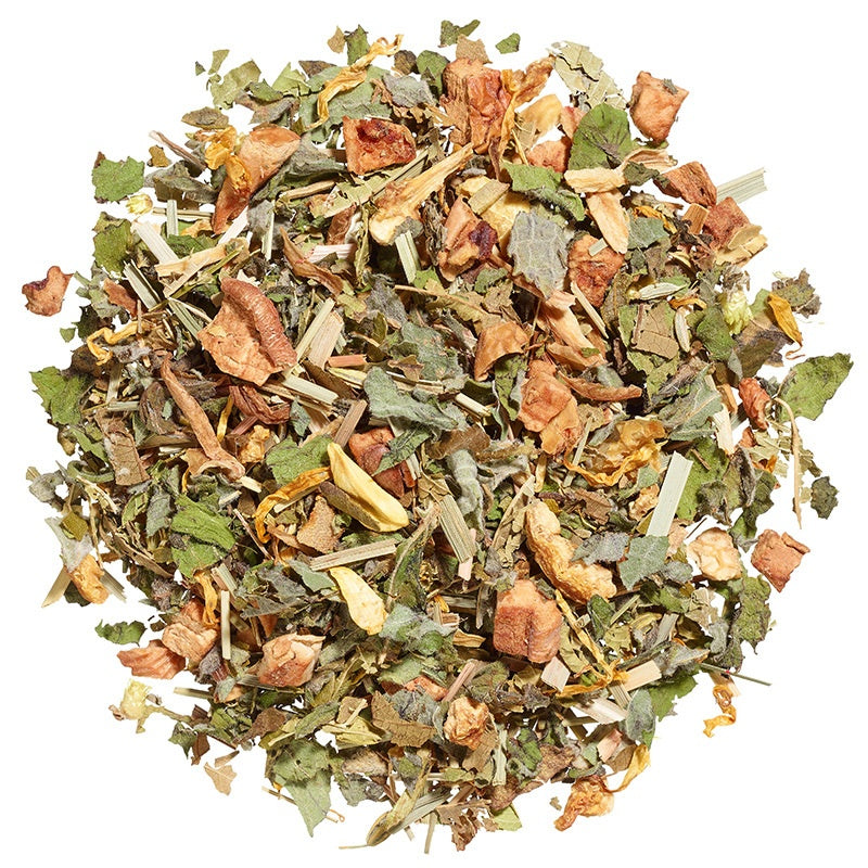 Aromatisierter Kraeutertee Osternest mit Zitrus Waldmeister Sahnegeschmack Apfelminze Lemongras und Blueten