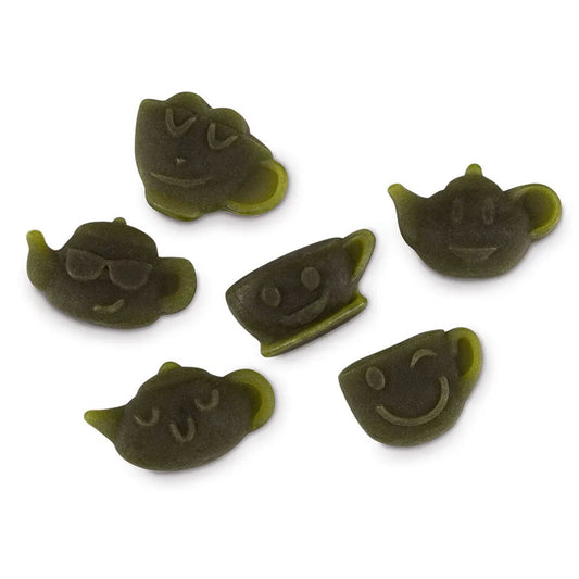 Matcha Latte Fruchtgummis in Teekannenform zum Naschen oder als warmes Matcha-Getränk