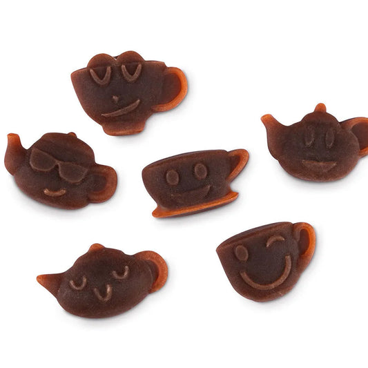 Matcha Fruchtgummis mit Mango in Teekannenform zum Naschen oder als heißes Matcha-Getränk