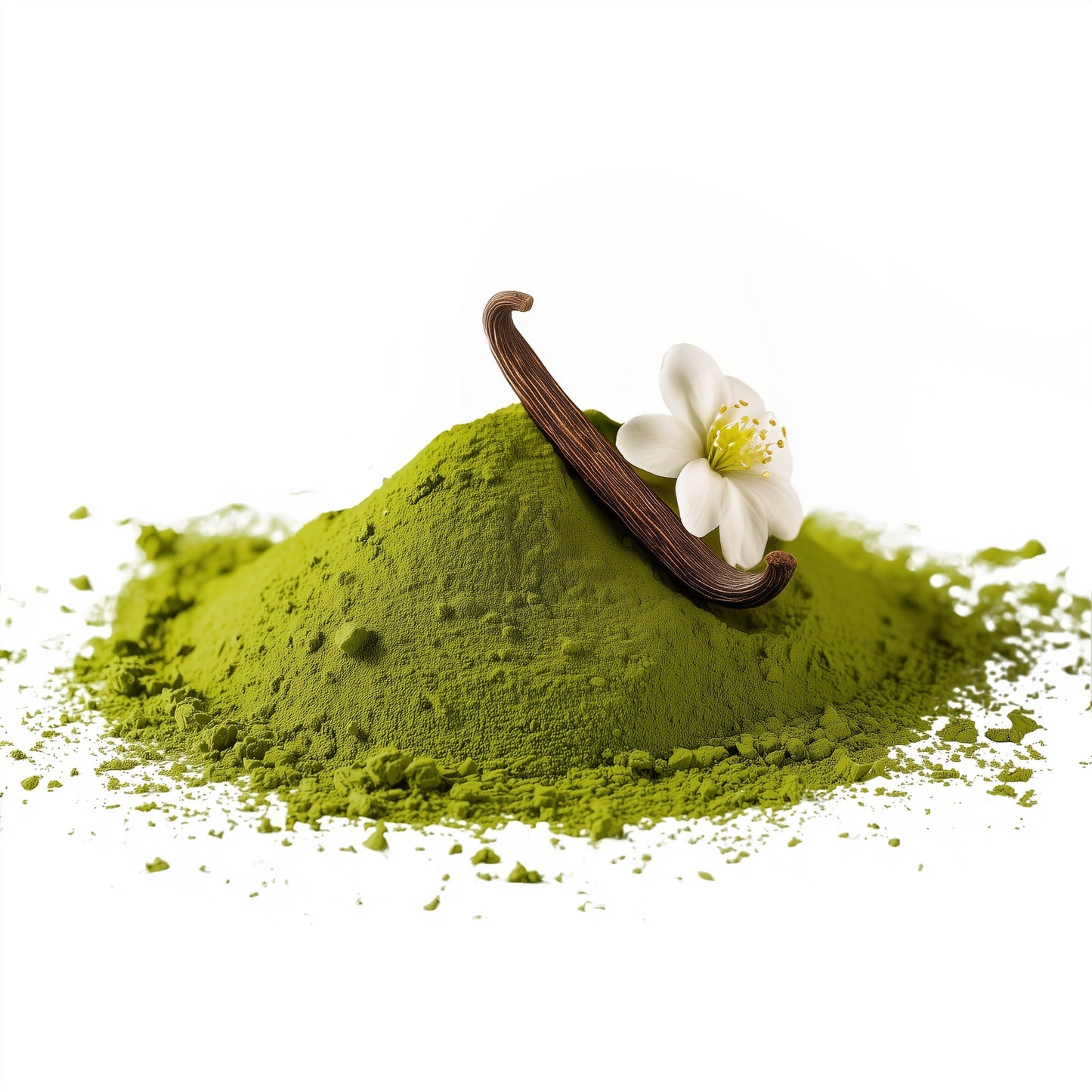 Matcha Pulver mit Vanille Geschmack für milden cremigen Grüntee